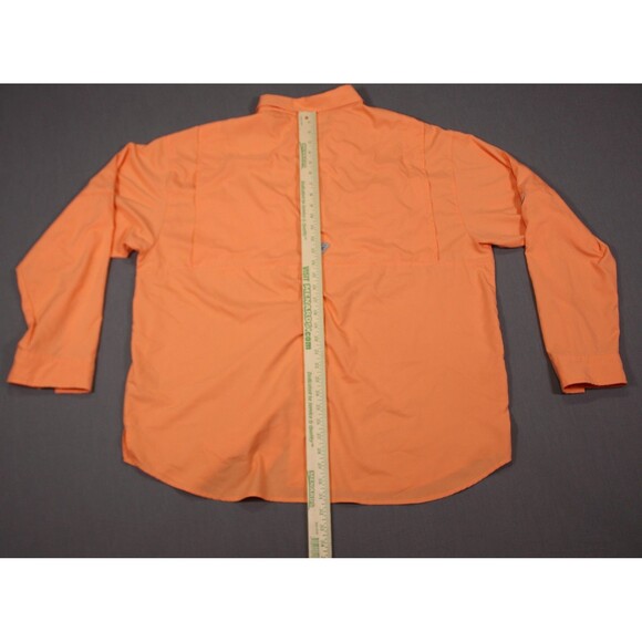 Columbia Shirt Mens Orange Long Sleeve PFG Button Up Vented Outdoor Fishing XXL - Picture 9 of 14